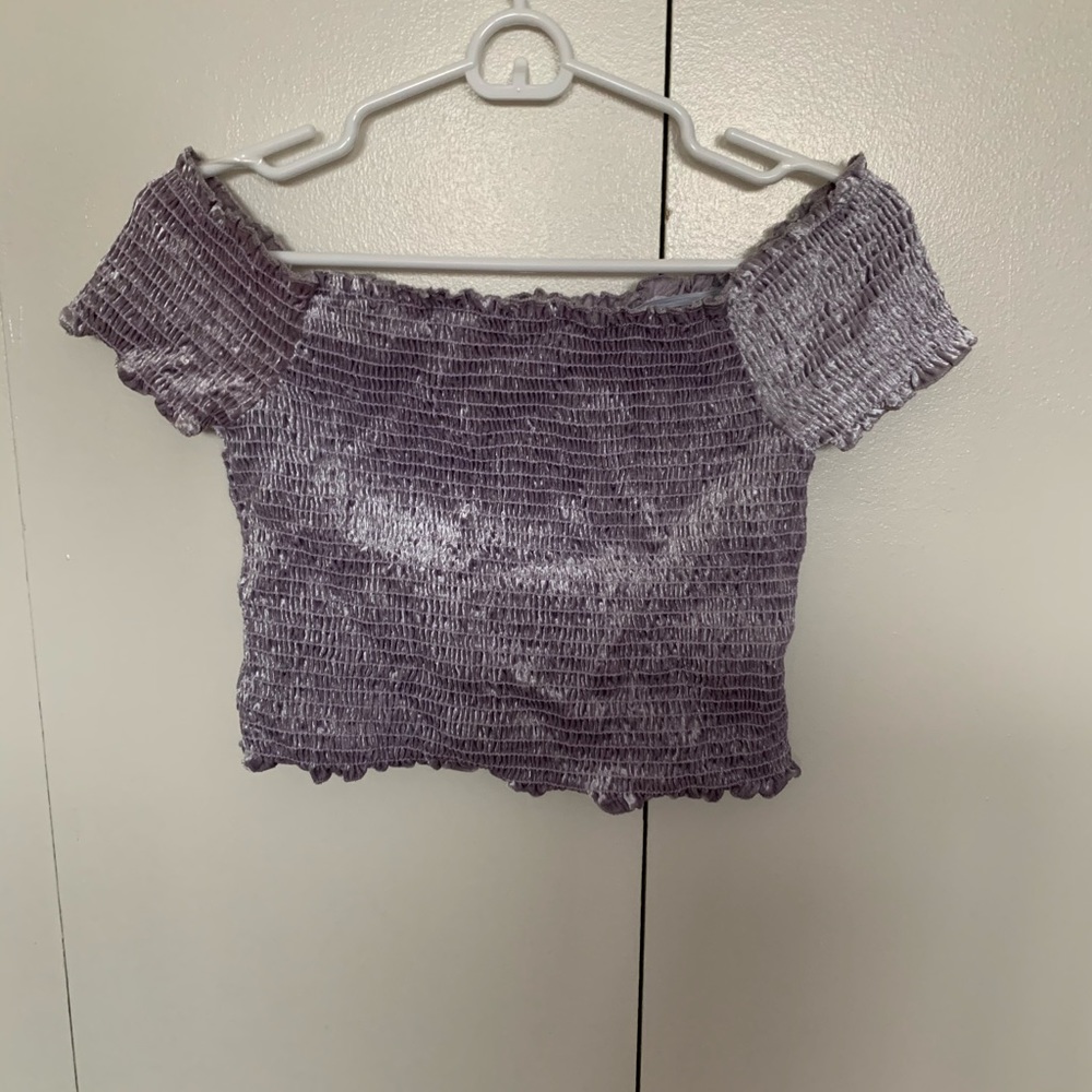 Velvet Crop Top